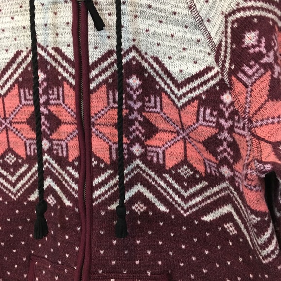 American Eagle Fair Isle Full Zip Jacket Size XL - Picture 2 of 8